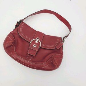 Coach F10910 Buckle Flap Hobo Shoulder Bag
